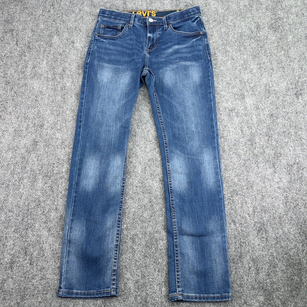 Levis Jeans Boys 14 (Fits 29x27) Blue 510 Skinny Medium Wash Adjustable Waist